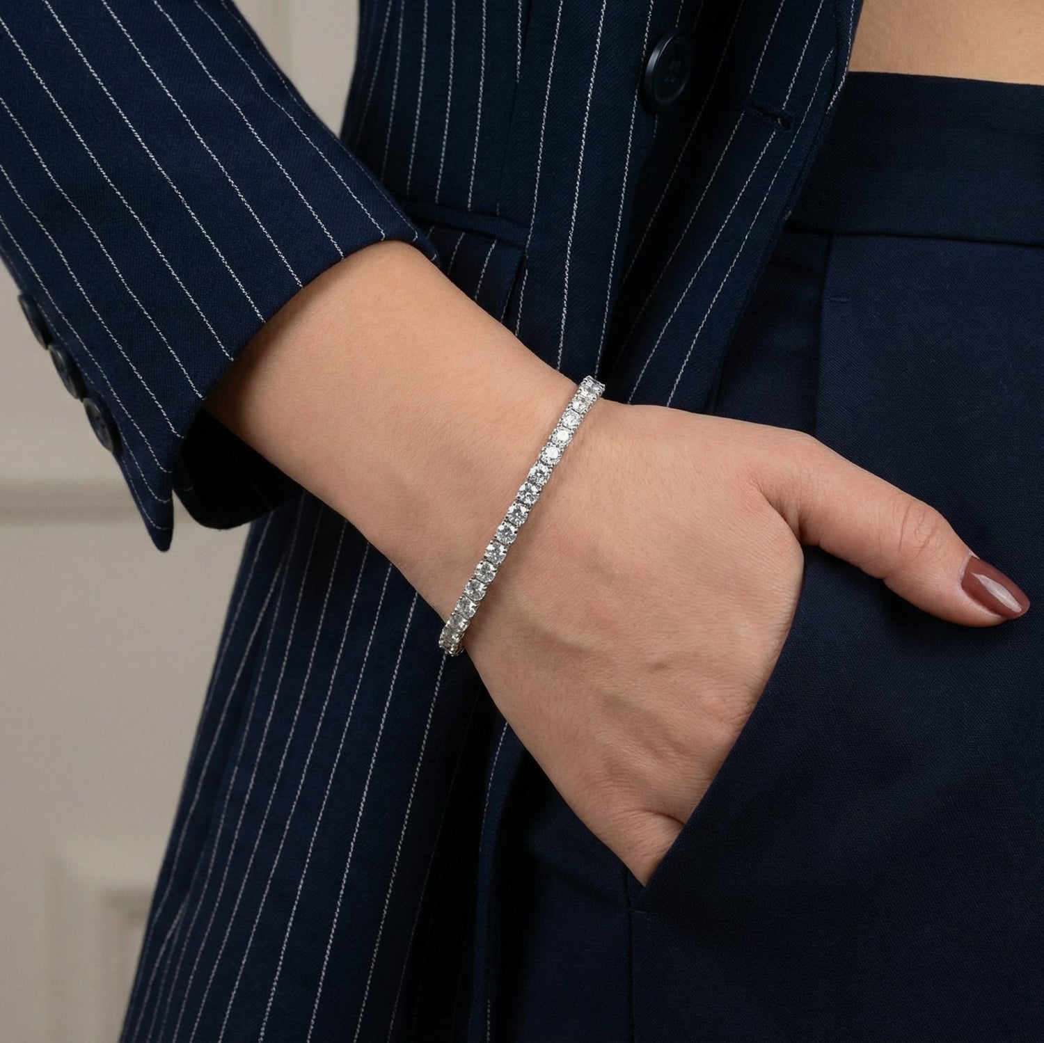 LINE | 925 Ayar Gümüş 2.5 mm Klasik Su Yolu Bileklik